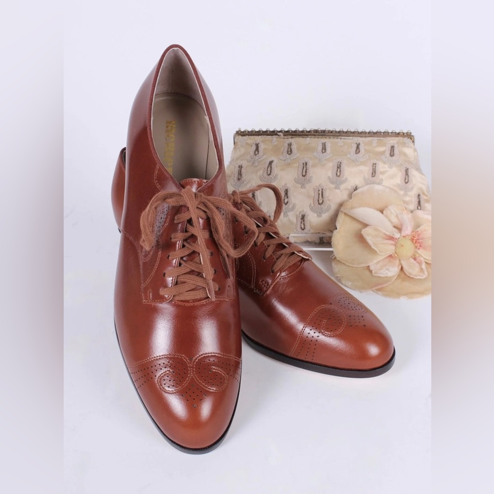 1930s shoes everyday oxford brown, juliette  Memery shoes